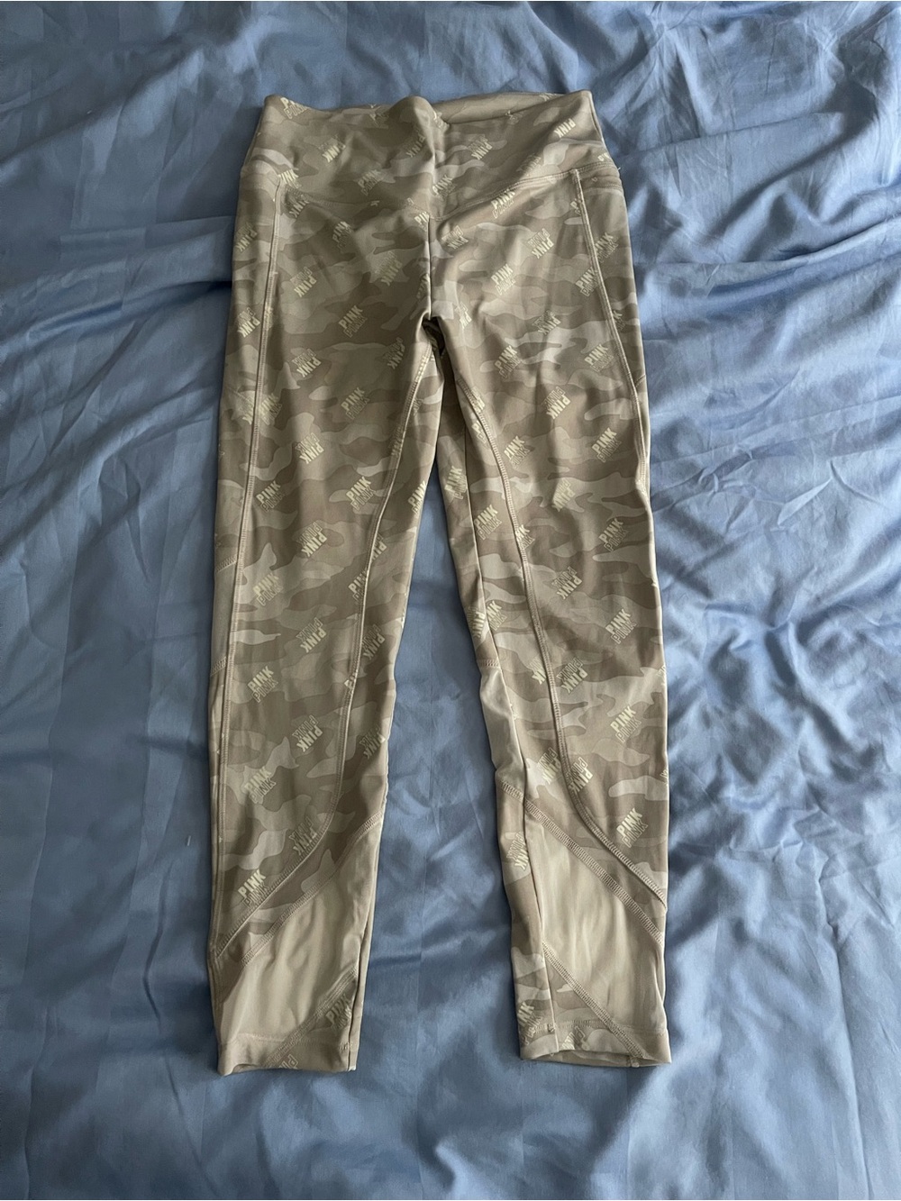 VS VICTORIAS SECRET PINK MEDIUM GREY GRAY LEGGINGS GOOD UC WOMENS ATHLETIC